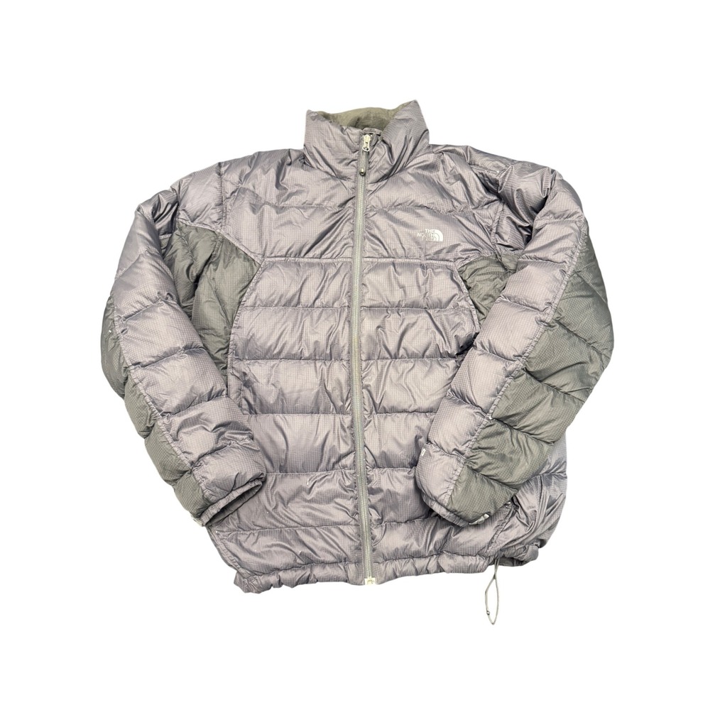 The North Face 600 Fill Down Puffer Jacket Mens XL Tall Gray Light Insulated GUC